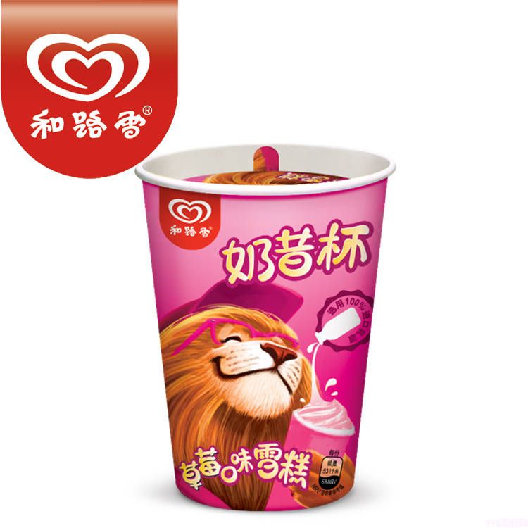 和路雪麦酷狮奶昔杯雪糕批发草莓味 90g 24支(1)