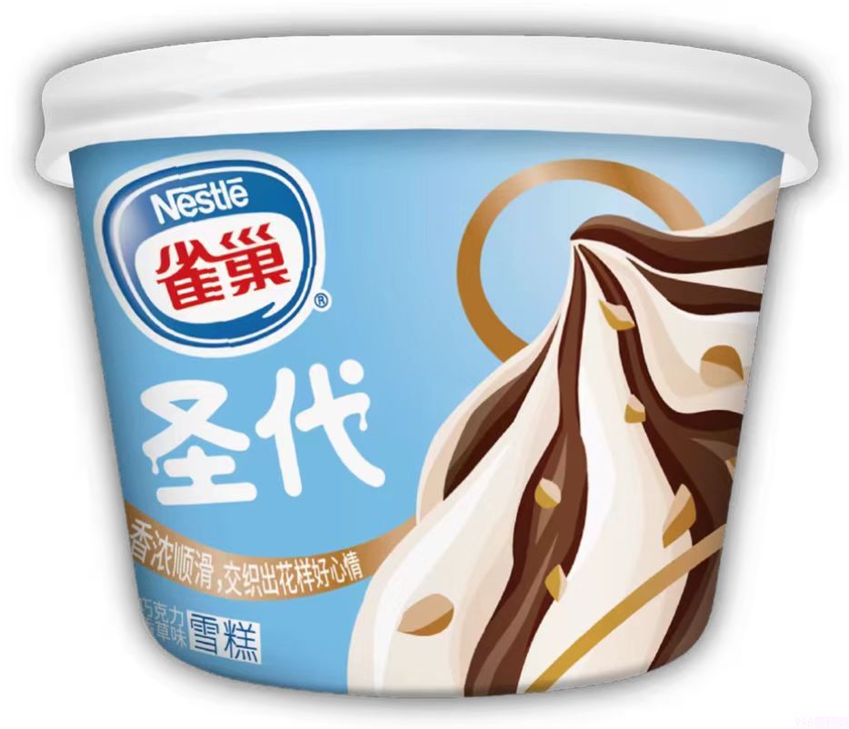 雀巢圣代杯巧克力香草口味雪糕批发 111g 12杯