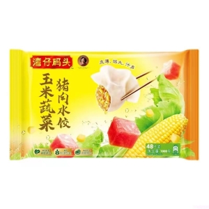 湾仔码头玉米蔬菜猪肉味水饺  8包 10