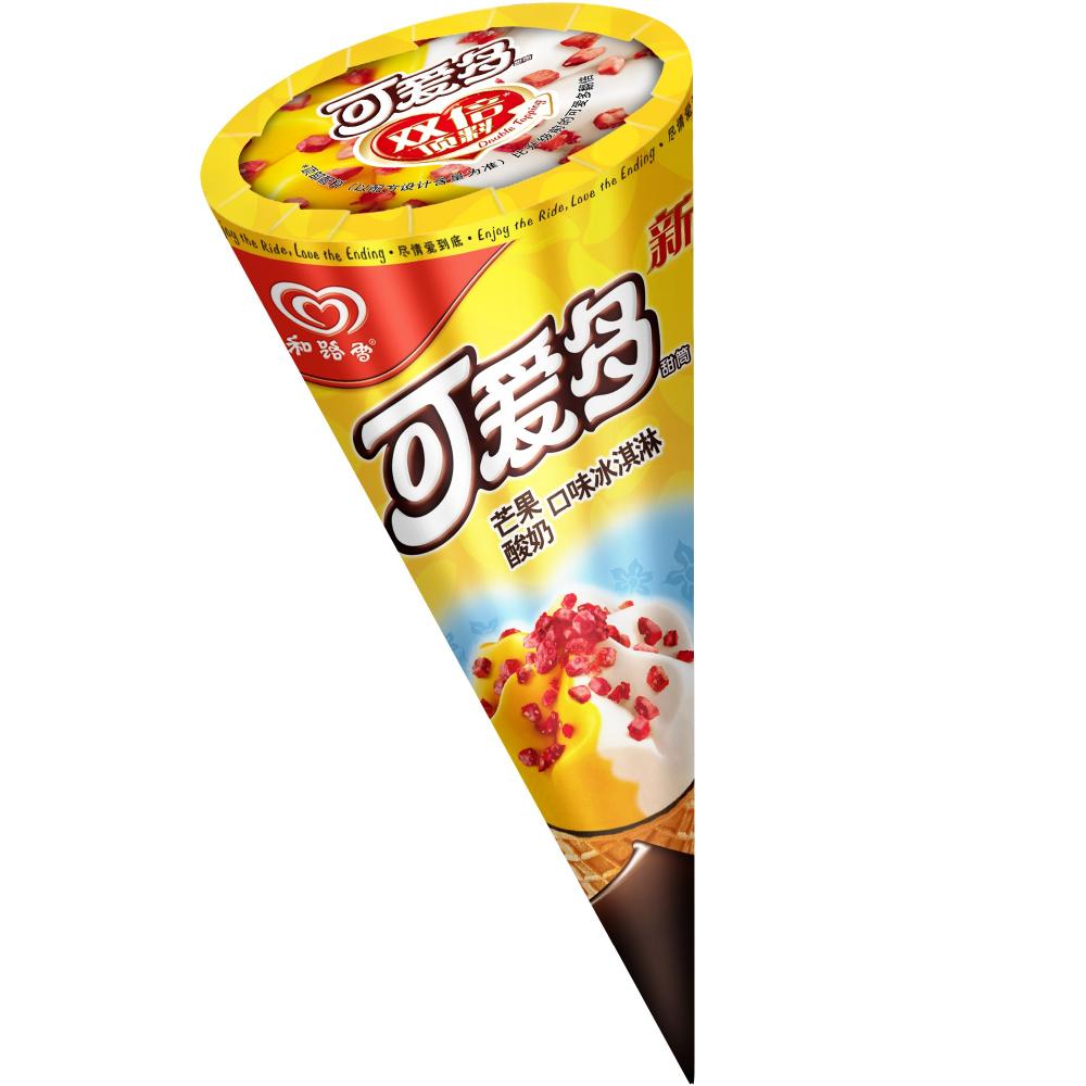 可爱多甜筒芒果酸奶口味冰淇淋批发 62g 24支